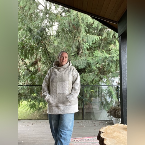 Handmade Sweaters - Stunning handmade patchwork quilt hoodie OS